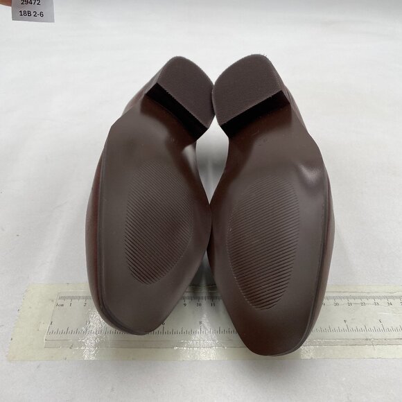 FSJ Brown Leather Tassel Loafers - Picture 7 of 8